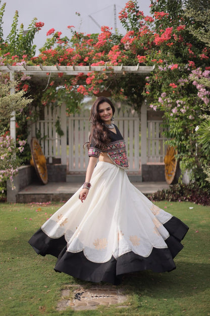 RangBhoomi Navratri Lehenga Choli Collection 2026 — Lotus Mirror Embroidered Set