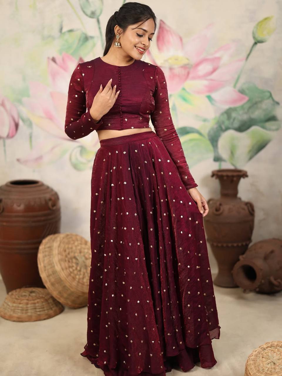 New Arrival: Top Trending Fully Stitched Soft Space Silk Lehenga with Elegant Sequins Embroidery and Beautifully Stitched Blouse – Perfect Blend of Traditional Charm and Modern Fashion