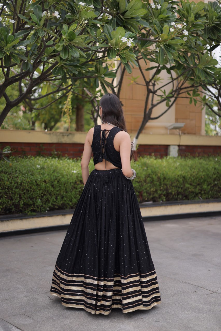 RangBhoomi Navratri Lehenga Choli Collection 2026 — Full-Stitched Mukesh Reyon Set