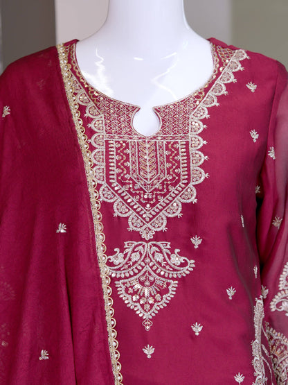 RangBhoomi Designer Wear Festival Exclusive Collection – Premium Embroidered Rangoli Crush Fabric Set with Palazzo and Lace Dupatta