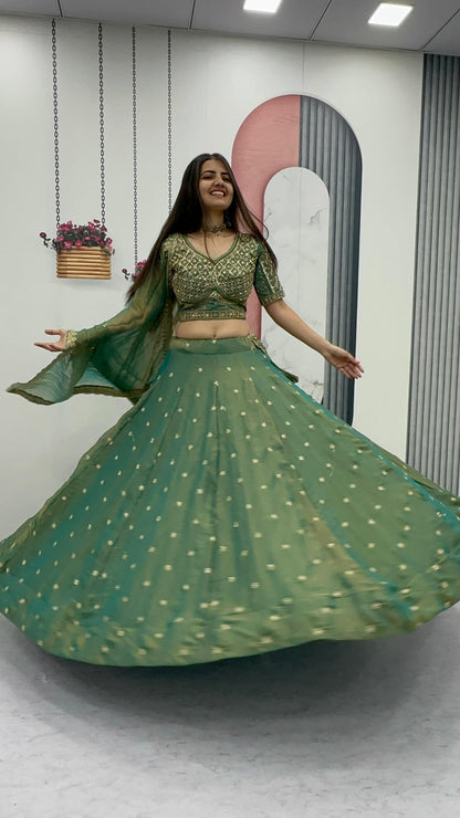 RangBhoomi Exclusive New Festival Lehenga Choli Set with Heavy Embroidery and Sequins