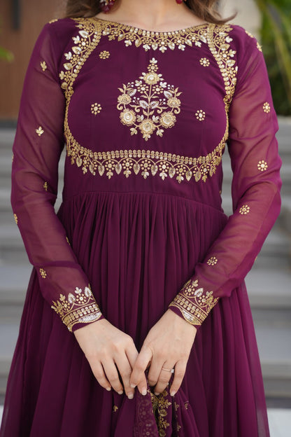 Exquisite Designer Gown with Dupatta – Limited Edition 2025