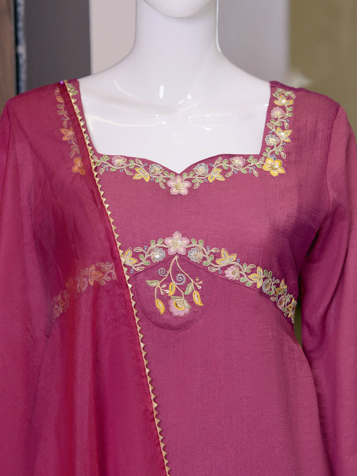 RangBhoomi Designer Indo-Western Festival Special Collection - Embroidered Zazu Silk Set