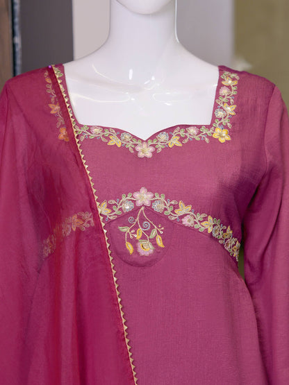 RangBhoomi Designer Indo-Western Festival Special Collection - Embroidered Zazu Silk Set
