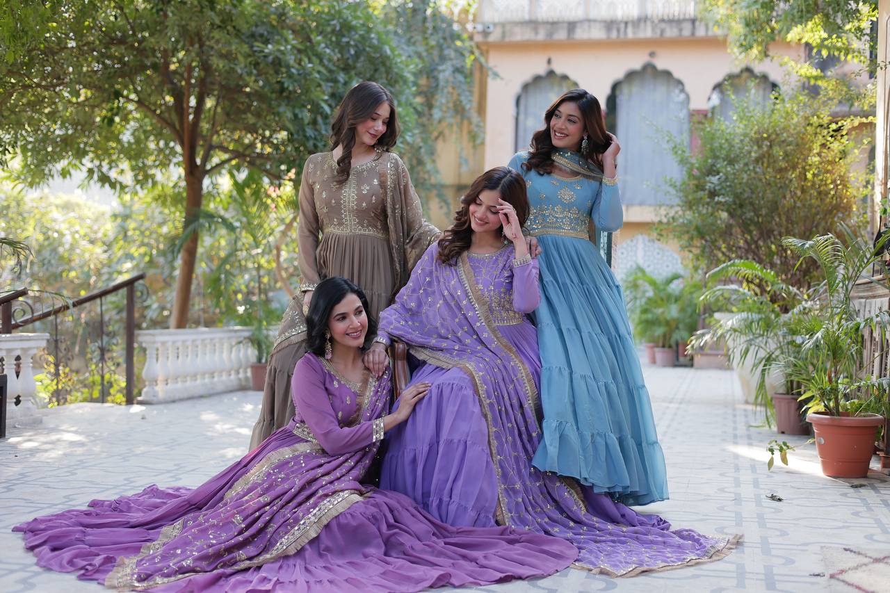 Full Flair Gown: Indian Wedding & Party Wear