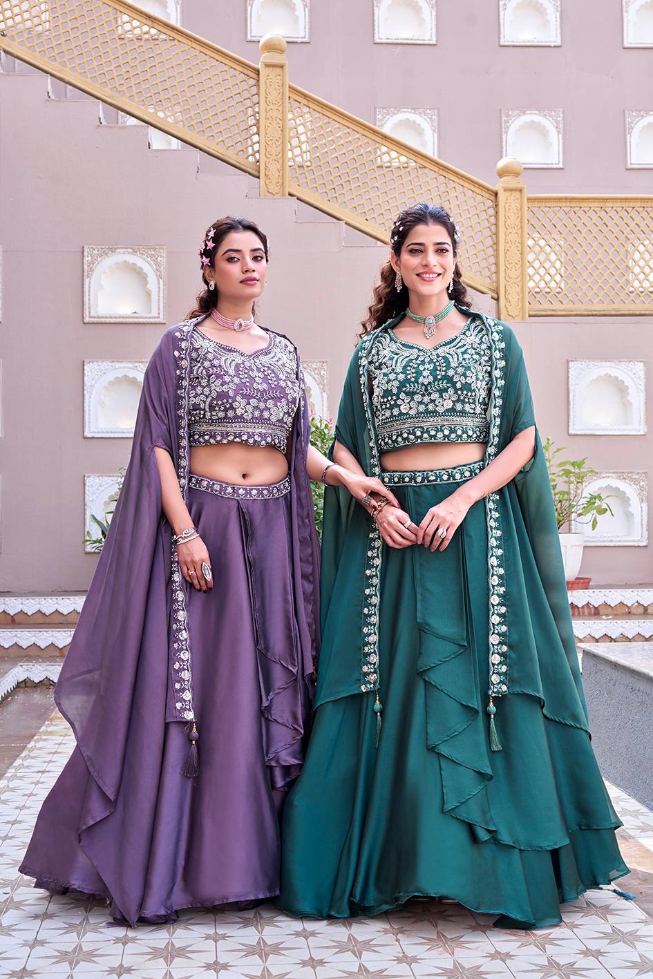 RangBhoomi Exclusive Wedding Special Lehenga Choli Set in Pure Rangoli Silk with Heavy Embroidery and Sequence Detailing
