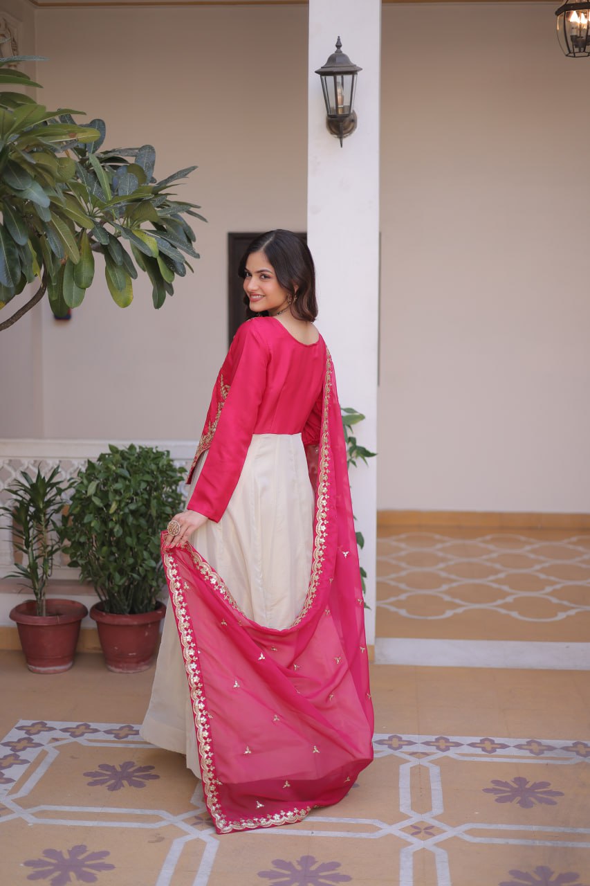 Elegant Gown and Dupatta Set Collection 2026 by RangBhoomi