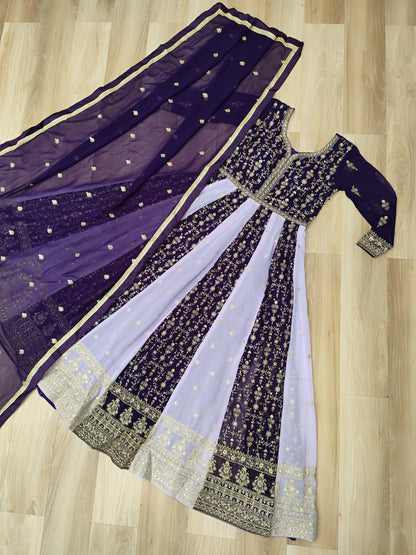 Designer Gown-Dupatta Collection | Zari & Sequin Embroidery