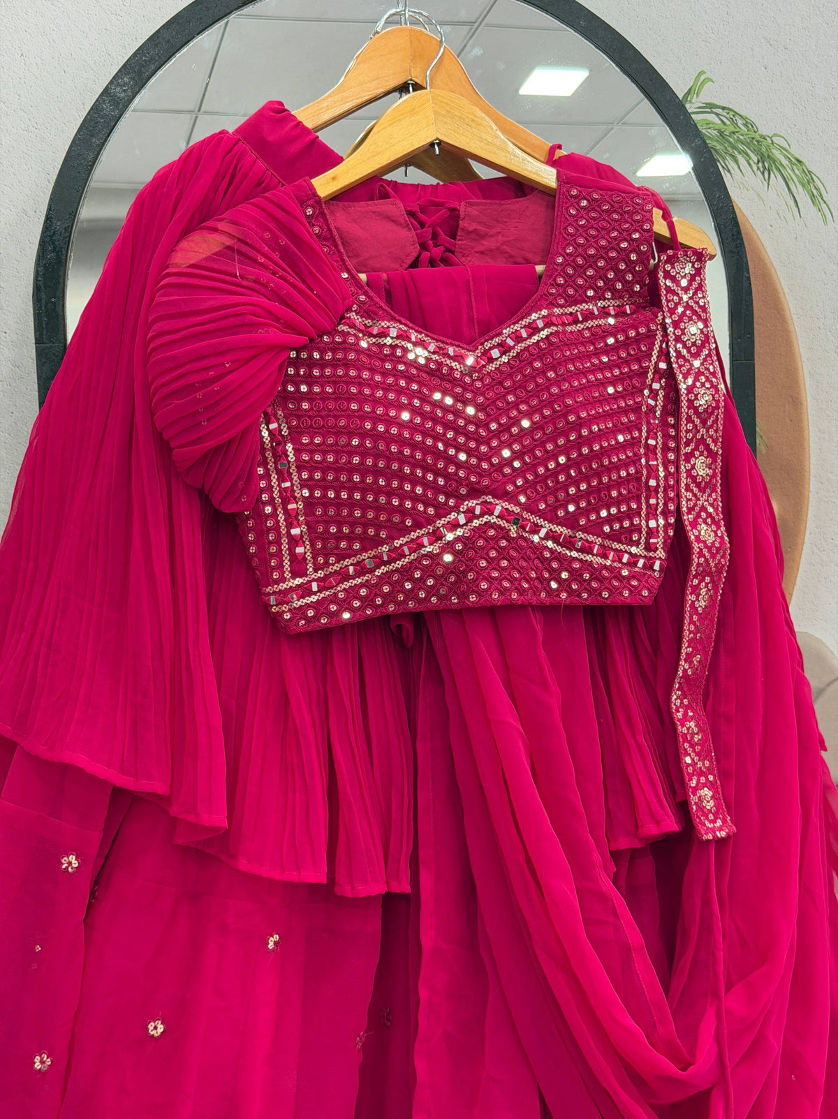 RangBhoomi Rakhi Special Pure Fox Georgette Lehenga Choli with Attached Dupatta