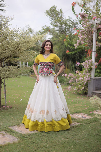 RangBhoomi Navratri Lehenga Choli Collection 2026 — Lotus Mirror Embroidered Set