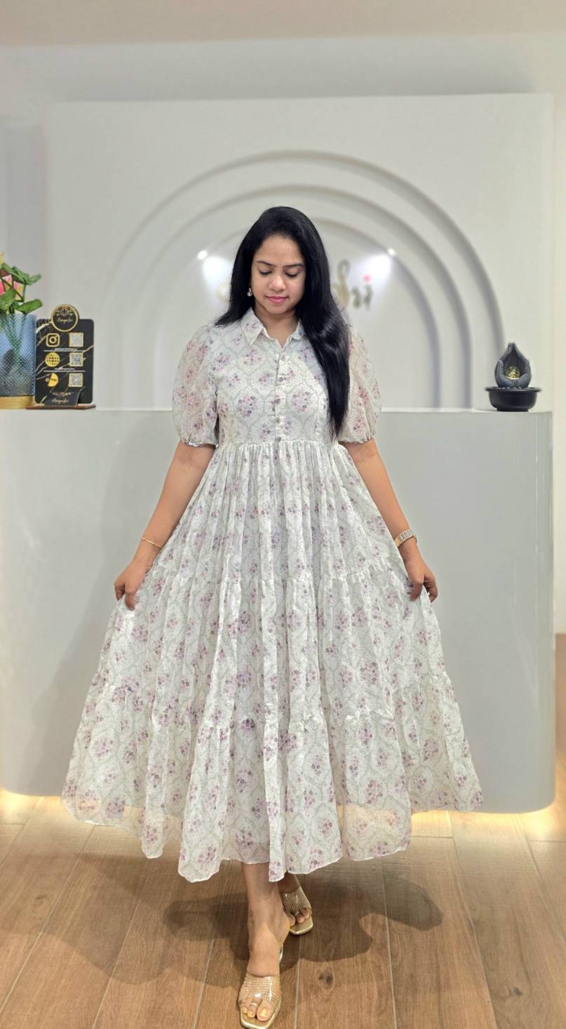 Lavender Georgette Maxi Dress - Vacation Special Collection