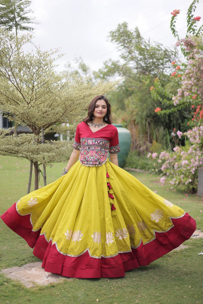 RangBhoomi Navratri Lehenga Choli Collection 2026 — Lotus Mirror Embroidered Set