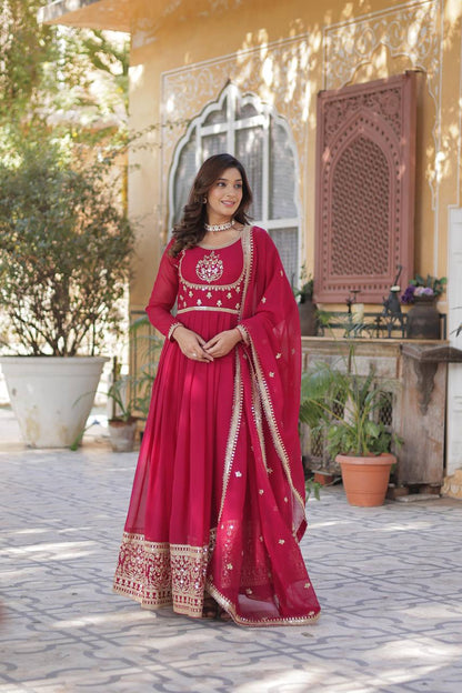 Indian Wedding Gown with Dupatta - Party Wear 2025