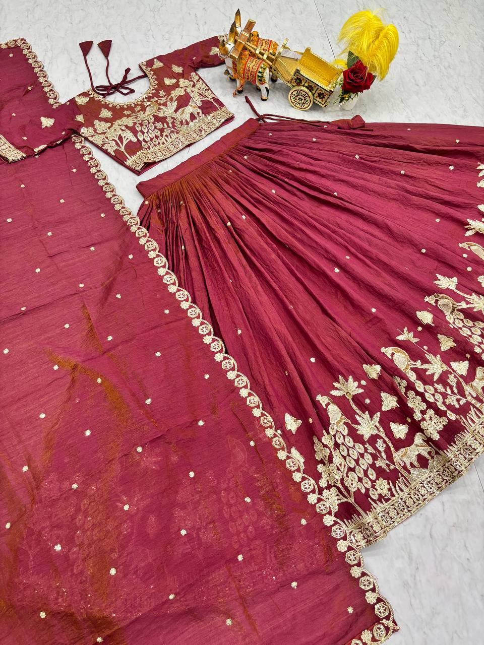 RangBhoomi Exclusive Wedding Collection Elegant Embroidered Lehenga Choli Set