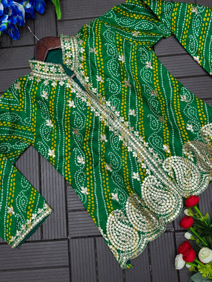 RangBhoomi Embroidered Sequence Jacket and Lehenga Choli - Ready to Wear Festive Set