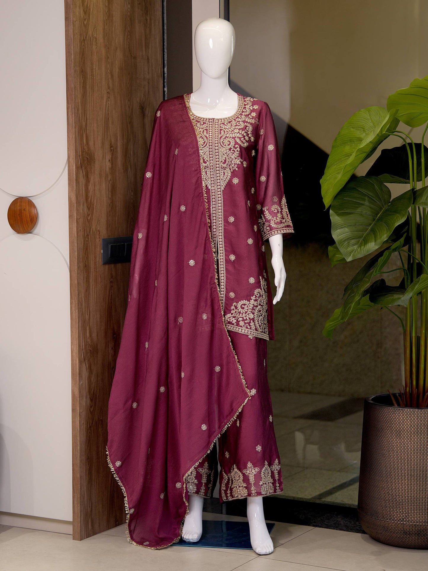 RangBhoomi Exclusive Designer Festival Wear Collection with Premium Embroidered Rangoli Crush Fabric