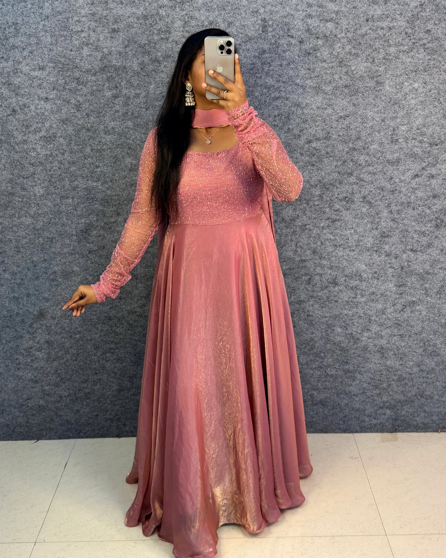 Exclusive Party Wear Draping Style Gown Outfit