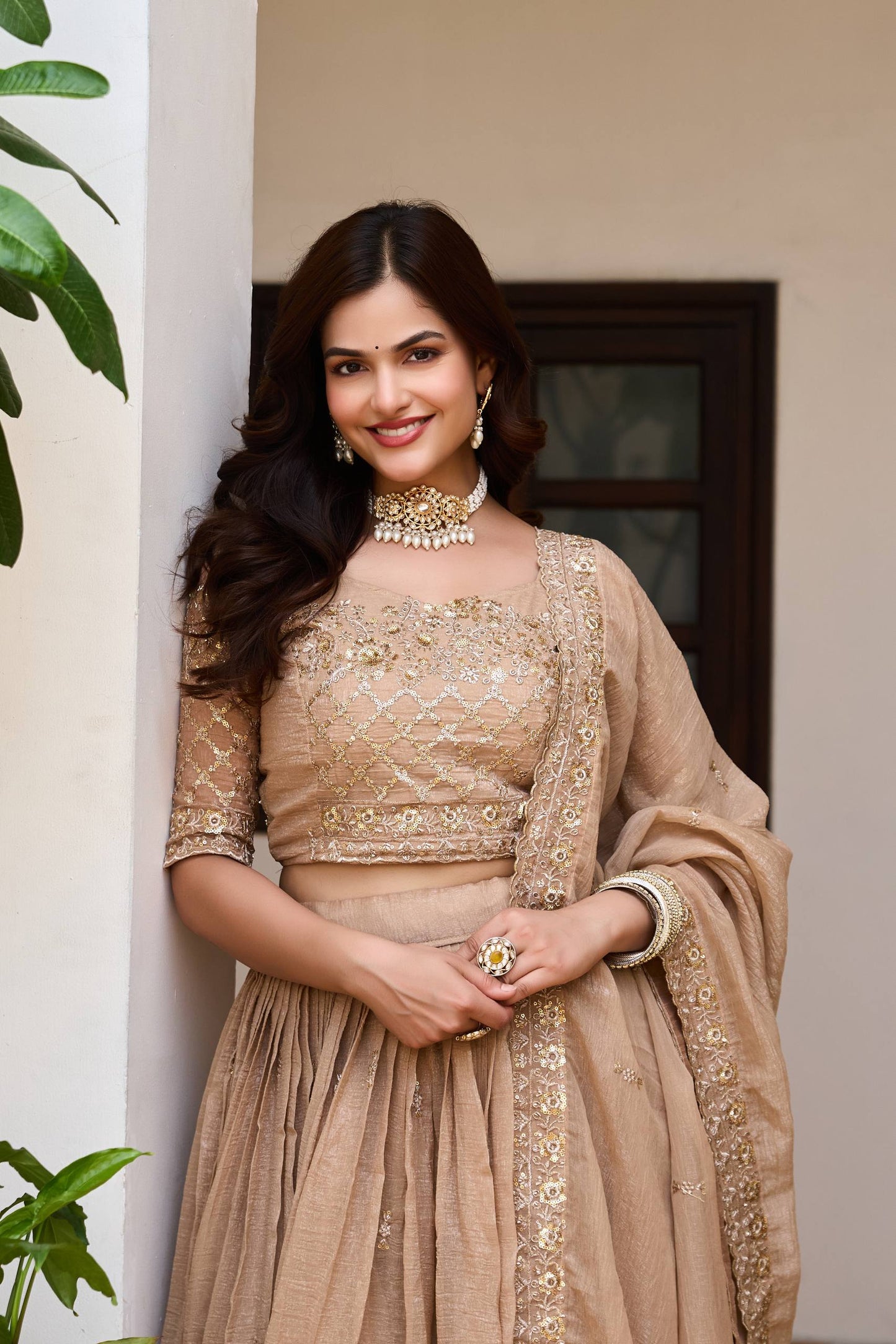 RangBhoomi Real Modeling Wedding Lehenga Choli with Heavy Embroidery and Pure Crunchy Fabric
