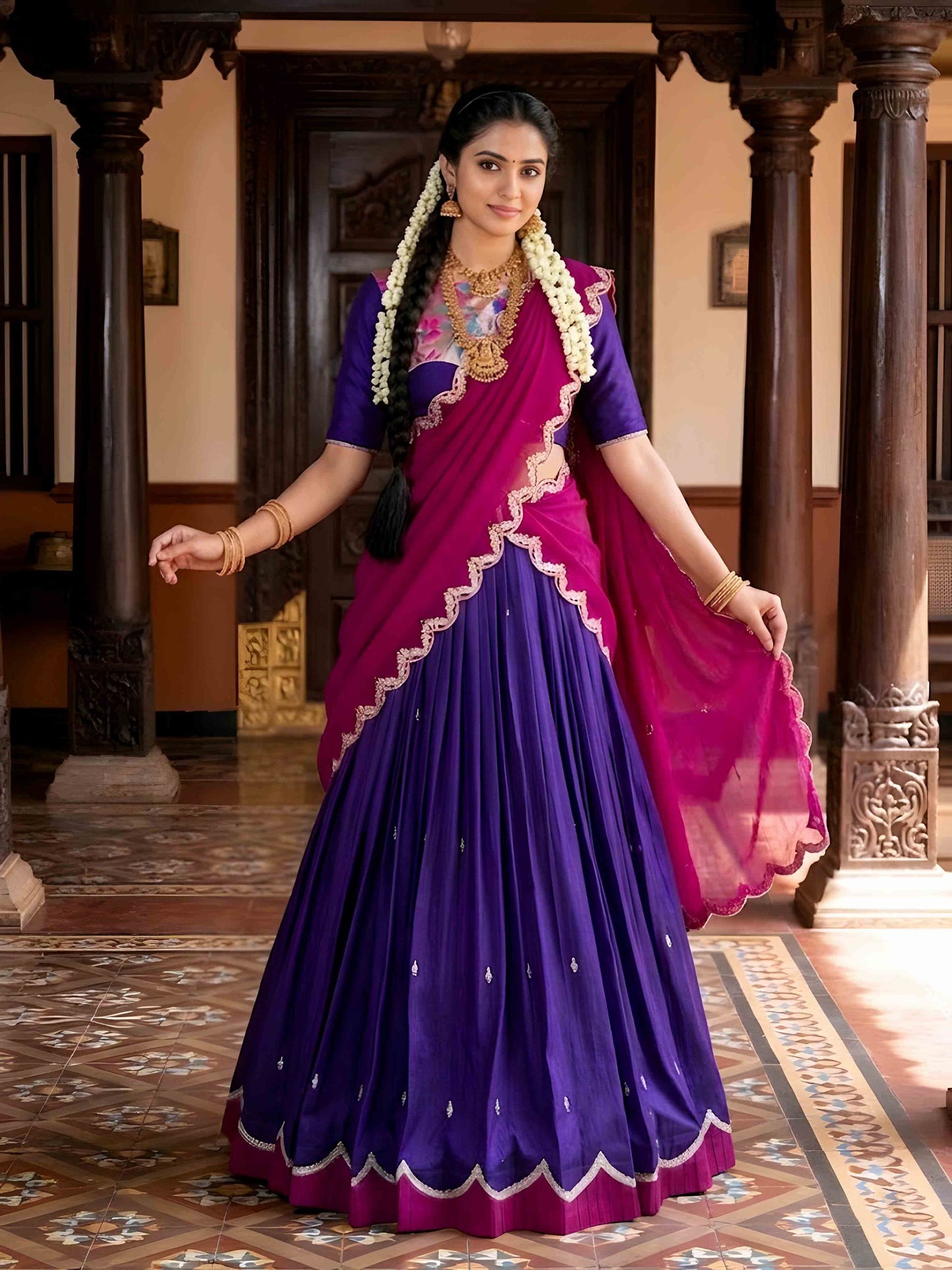 Elegant Embroidered Naysha Lehenga Choli with Sequins and Lace Accents for Festive and Wedding Occasions