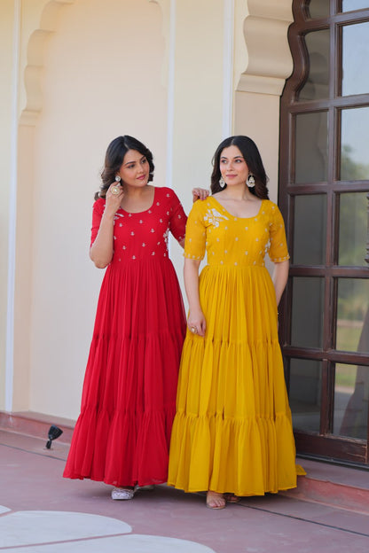 Elegant Readymade Gown - Designer Collection