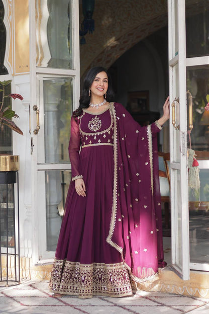 Indian Wedding Gown with Dupatta - Party Wear 2025