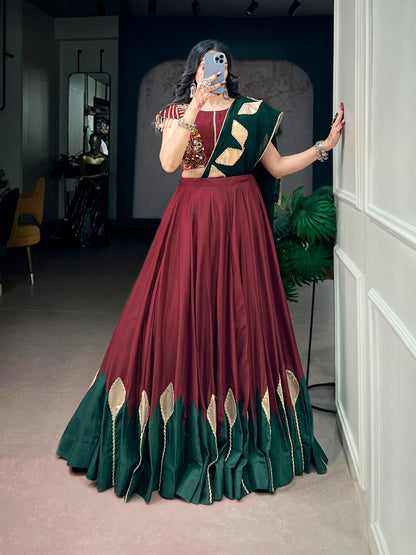 RangBhoomi Chinon Gotta Patch Lehenga — Elegant Navratri & Garba Ensemble
