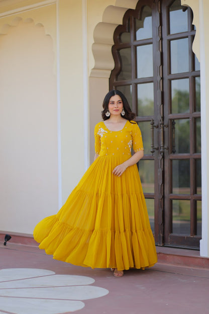 Elegant Readymade Gown - Designer Collection