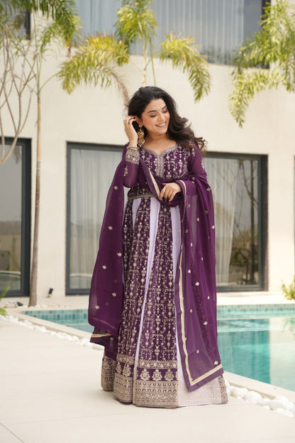 Designer Gown-Dupatta Collection | Zari & Sequin Embroidery