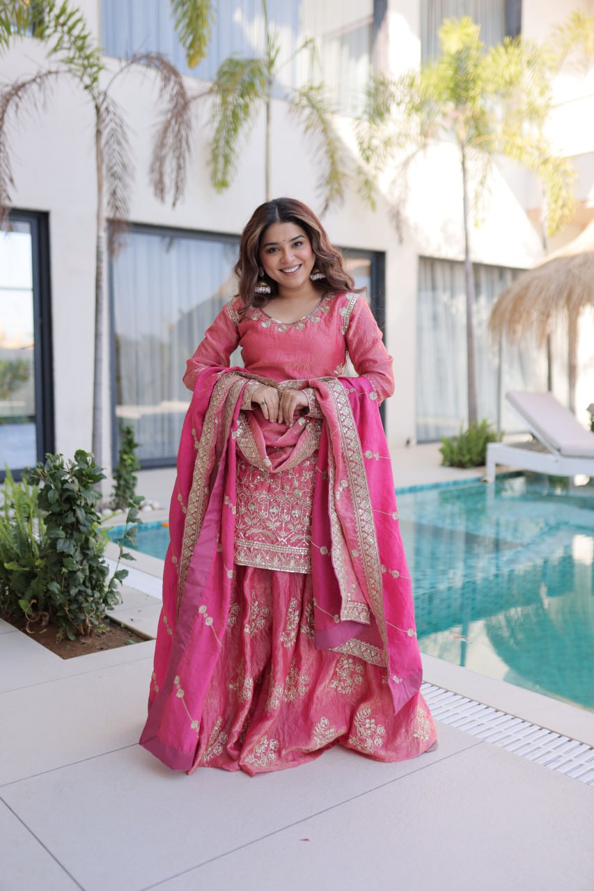 RangBhoomi Premium Designer Ready-to-Wear Top, Sharara, and Dupatta Collection 2026