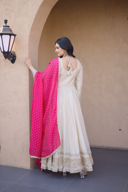 Elegant Gown with Dupatta Collection 2026 – Timeless Design with Classic Embroidery