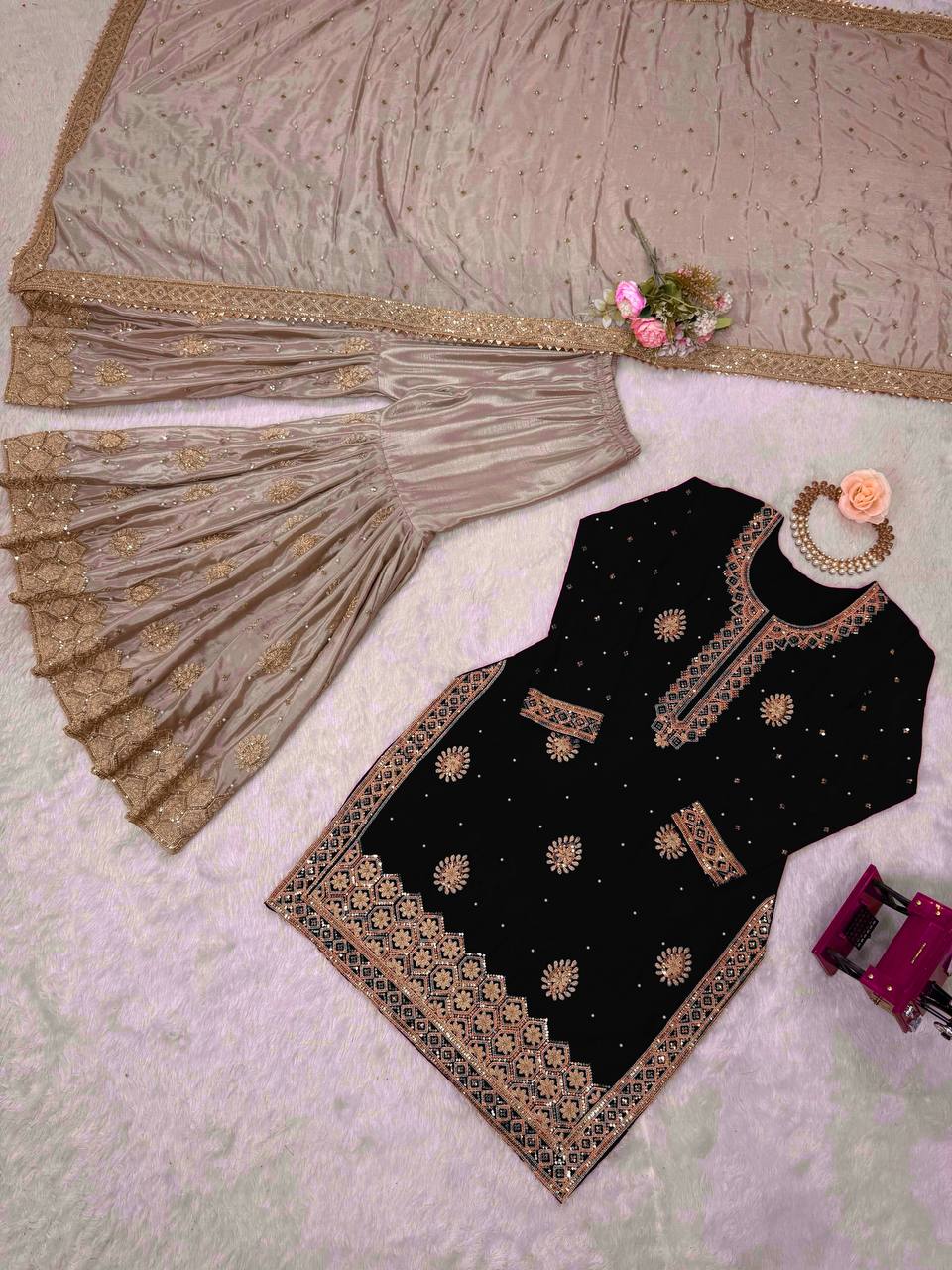 Introducing the New RangBhoomi SP Series: Elegant Chinon Silk Ensemble with Realistic Modeling