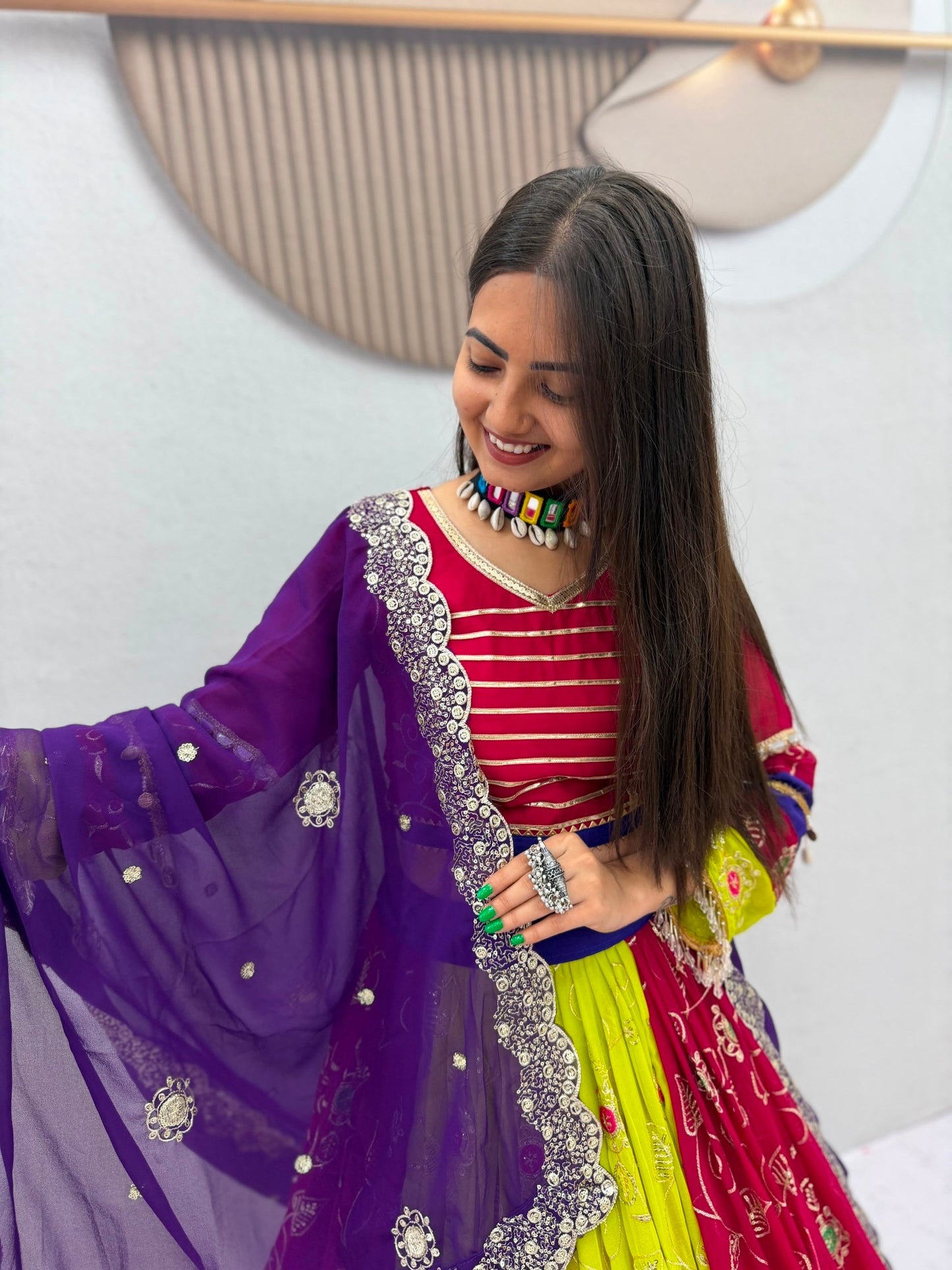 Navratri Special Vintage Chaniya Choli — Fox Georgette Embroidered Lehenga Set by RangBhoomi