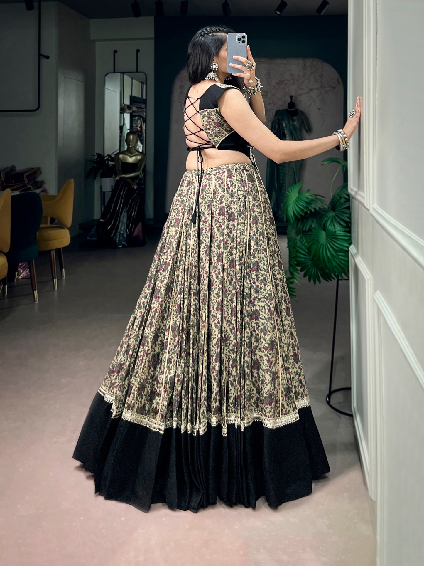 RangBhoomi Embroidered Mirror Lehenga Set — Navratri Collection 2026