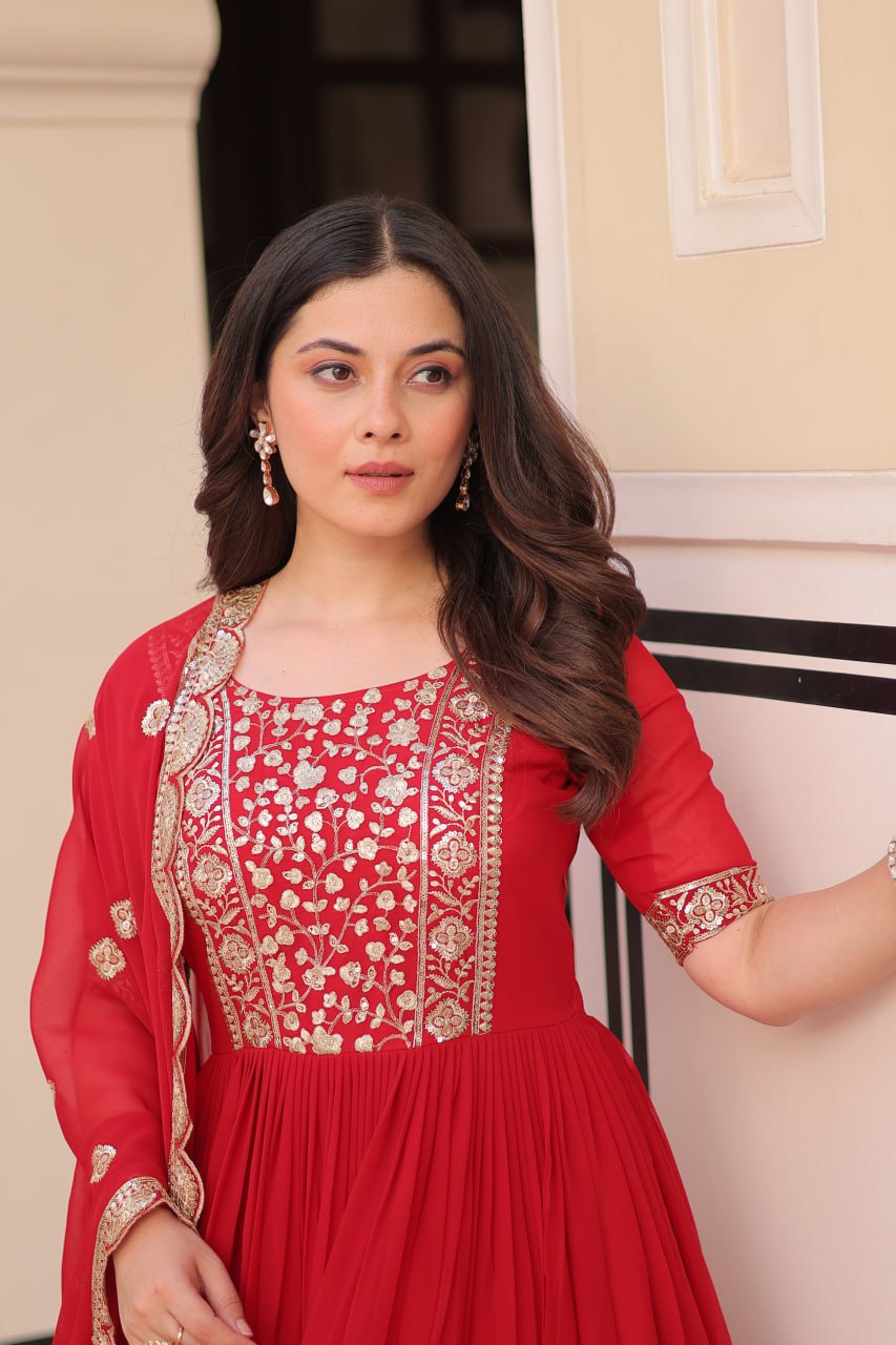 Designer Gown 2025 - Ready Made, Embroidered | Rangbhoomi