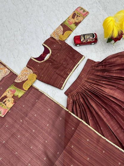 Rangbhoomi Kalamkari Lehenga Choli