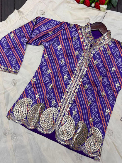 RangBhoomi Embroidered Sequence Jacket and Lehenga Choli - Ready to Wear Festive Set