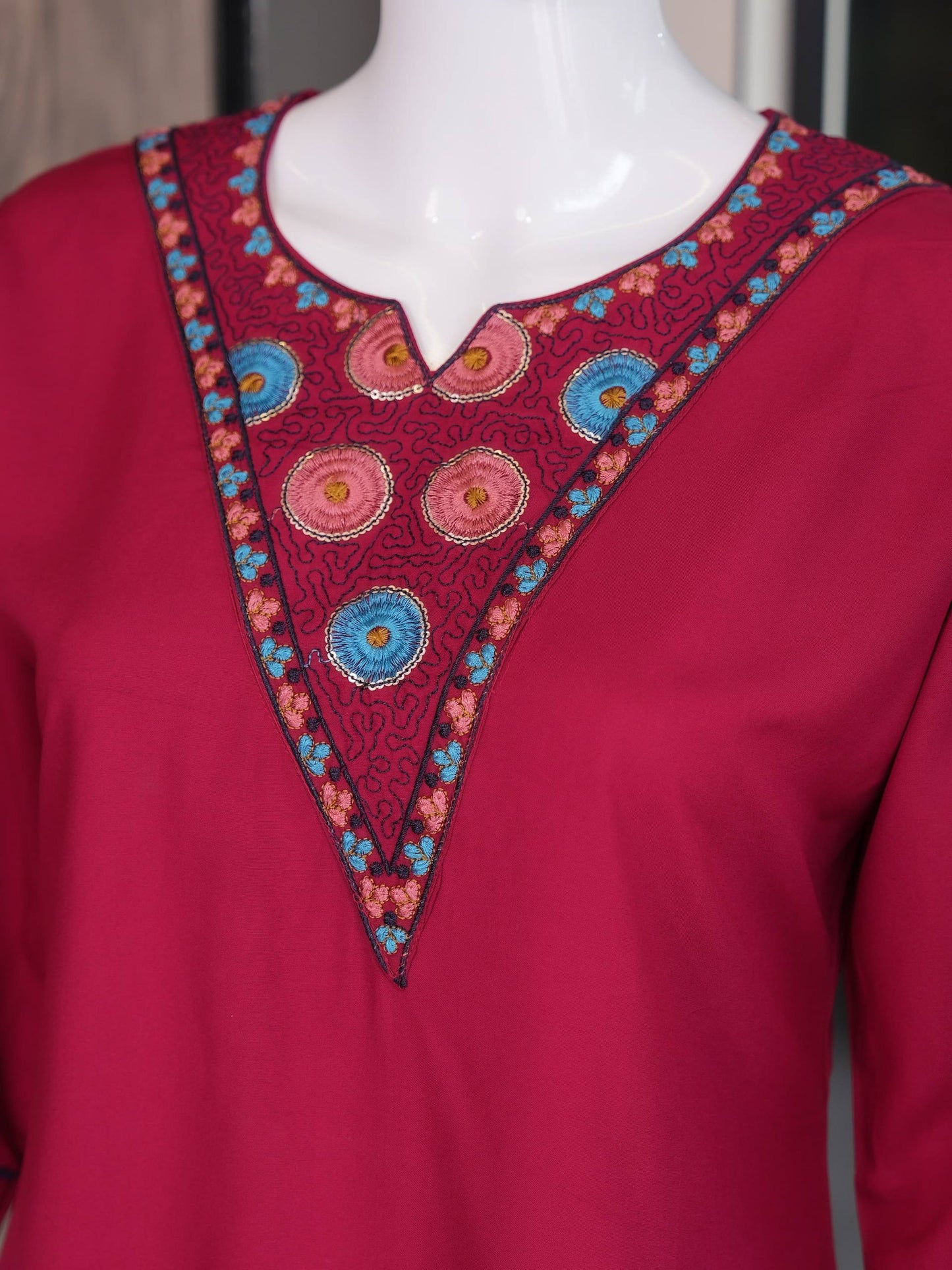RangBhoomi Premium Reyon Kurti with Plazo Set - Comfortable Daily & Office Wear