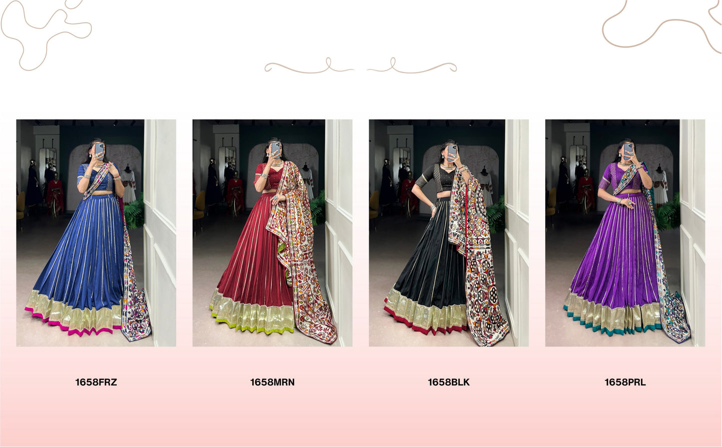 Chanderi Garba Choli with Zari-Embellished Tasar Silk Dupatta for an Elegant Festive Appearance