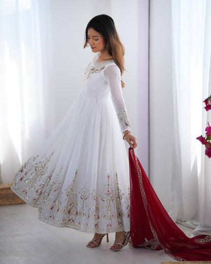 Stun at Every Celebration in This Embroidered Party Gown Set