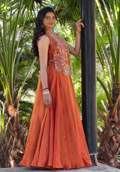 Exclusive Festival Special Vichitra Silk Lengha Choli Set