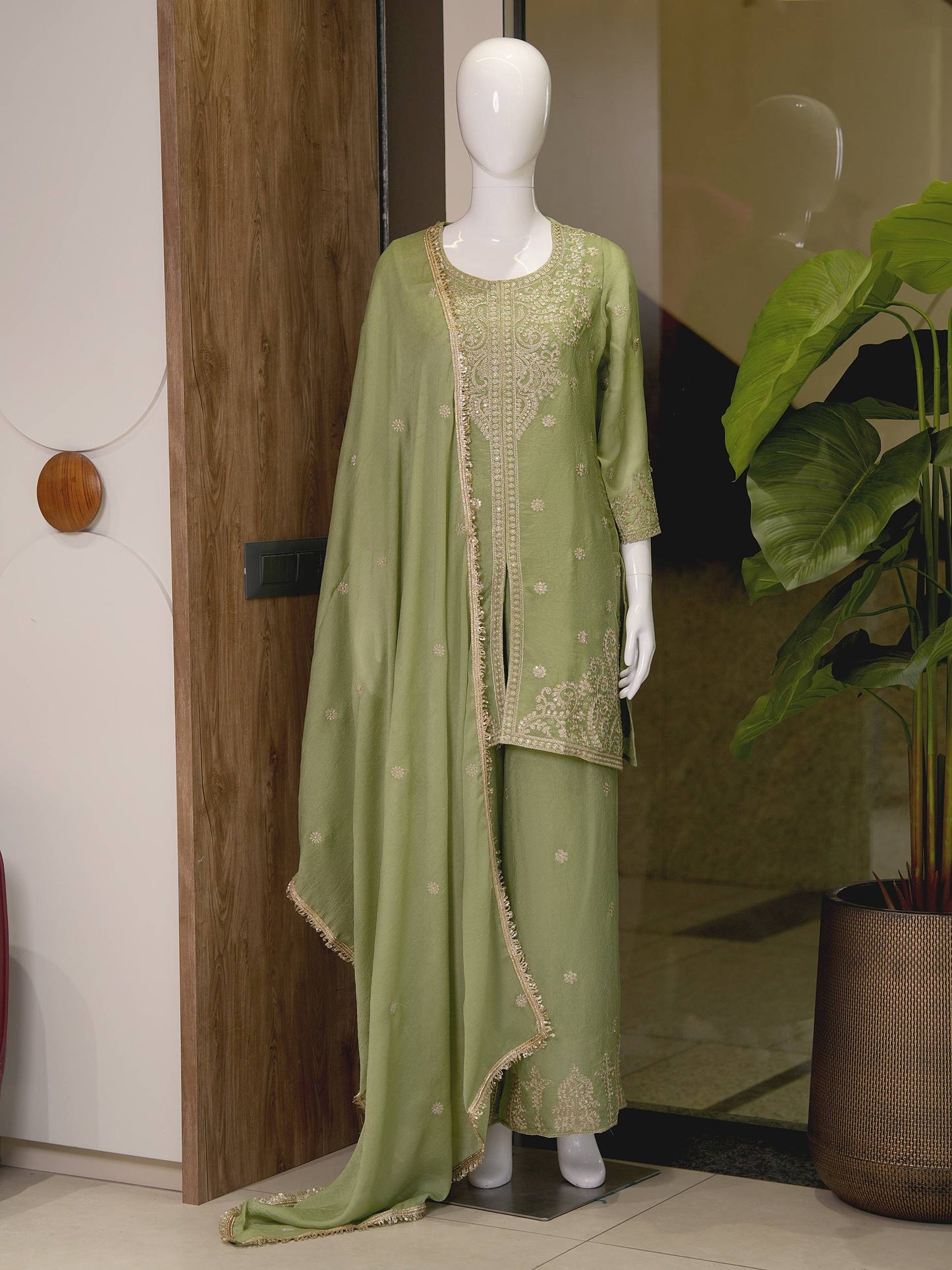RangBhoomi Exclusive Designer Festival Wear Collection with Premium Embroidered Rangoli Crush Fabric