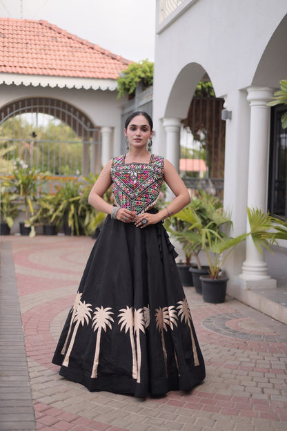 RangBhoomi Navratri Lehenga Choli Collection 2026 — Roman Fabric with Kutchi Embroidery