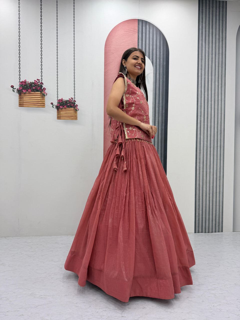 Exclusive Festival Launch Premium Lengha Choli Set with Embroidered Jacket