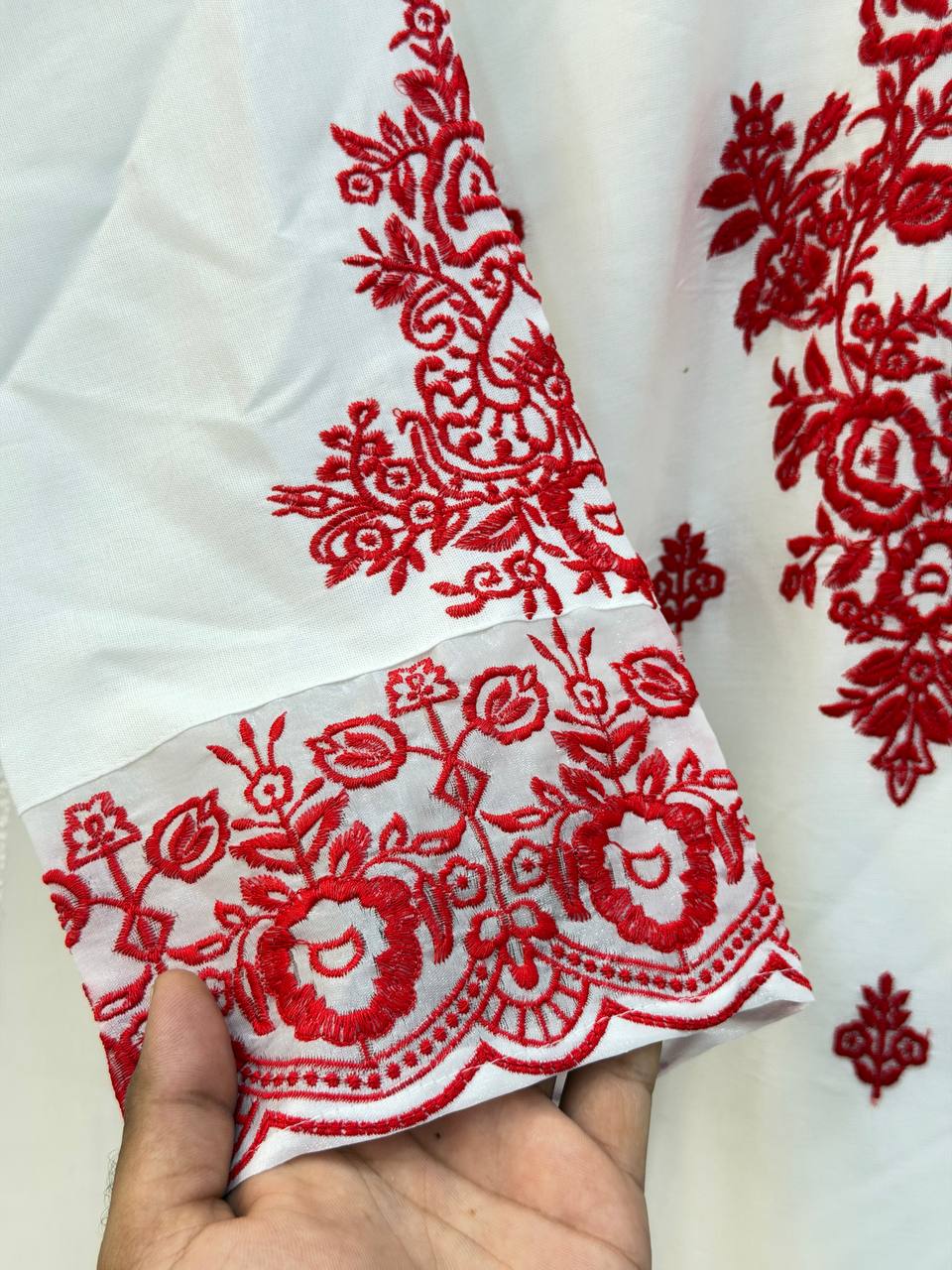Elegant Women's Ethnic Ensemble with Embroidered Rayon Cotton Top, Farshi Pants, and GMY Silk Dupatta