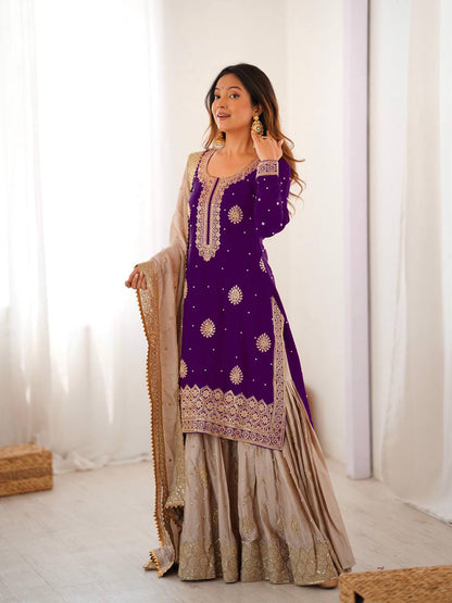 Introducing the New RangBhoomi SP Series: Elegant Chinon Silk Ensemble with Realistic Modeling