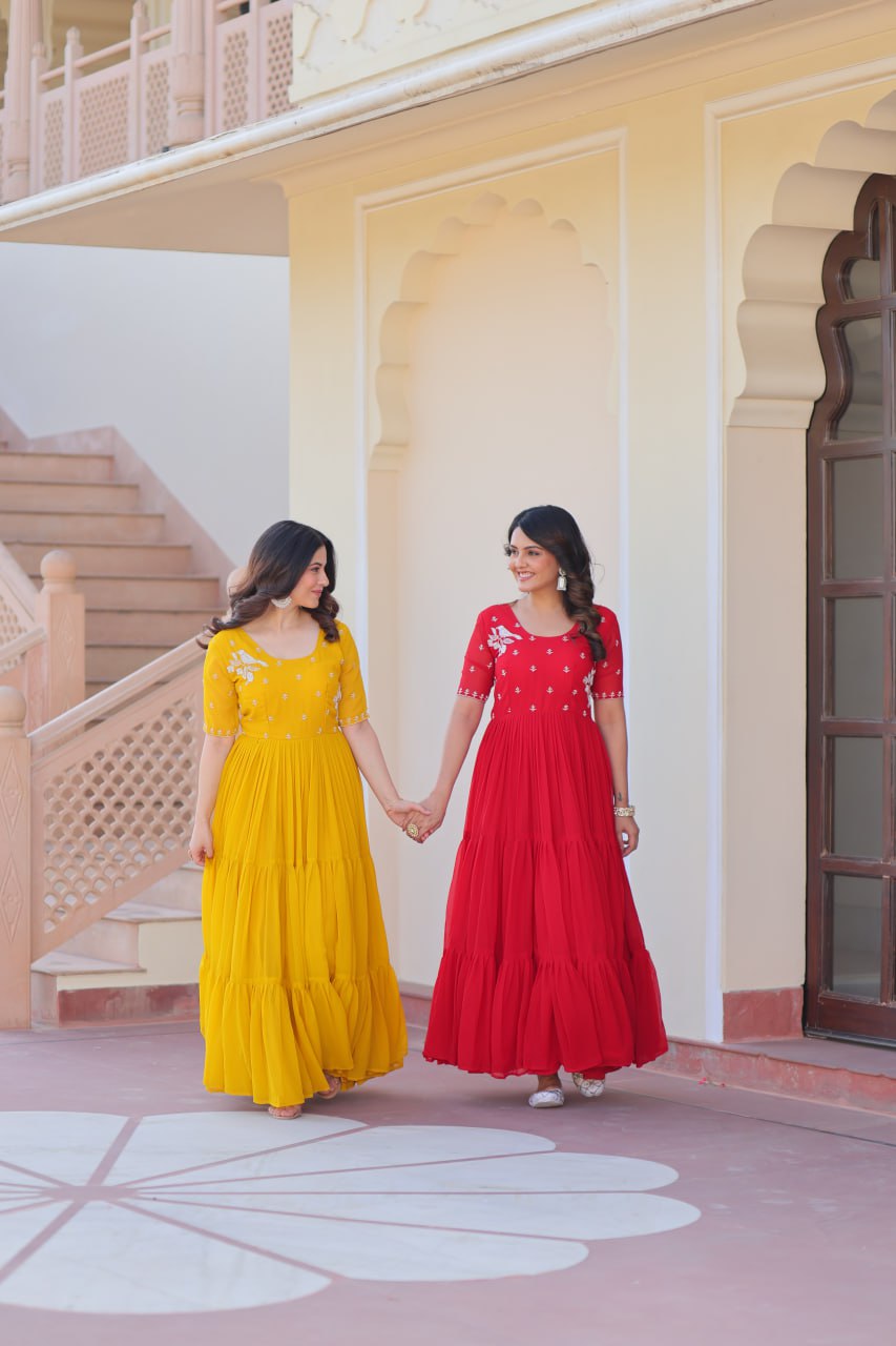 Elegant Readymade Gown - Designer Collection