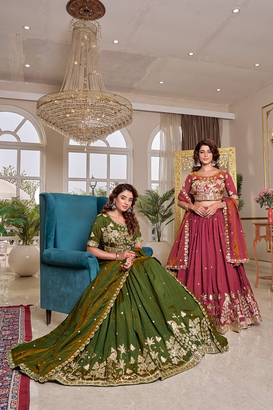 RangBhoomi Exclusive Wedding Collection Elegant Embroidered Lehenga Choli Set