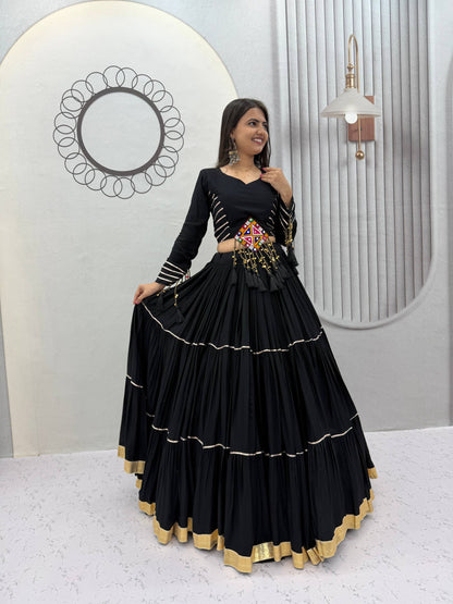 RangBhoomi Navratri Special Cotton Lehenga Choli — Big Flair 9+ Meter, Fully Stitched