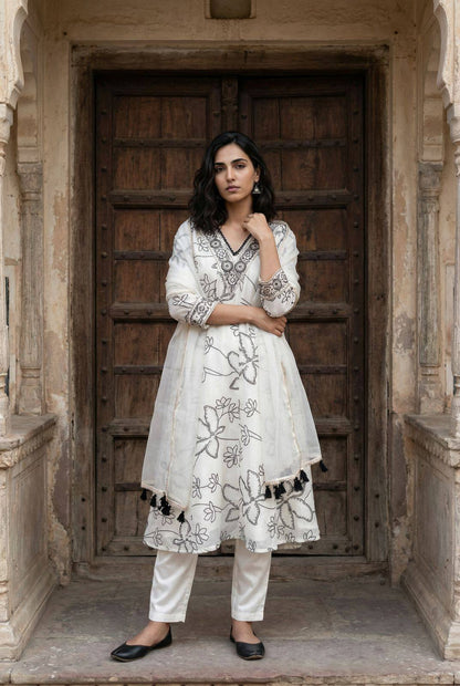 Premium Anarkali Salwar Suit Set with Dupatta - Digital Print
