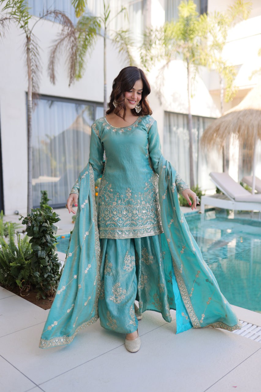 RangBhoomi Premium Designer Ready-to-Wear Top, Sharara, and Dupatta Collection 2026